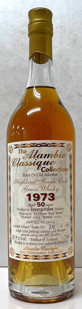 アランビッククラシック　インヴァーゴードン　1973　50年　カロニラムバレル　47.9度　700ml