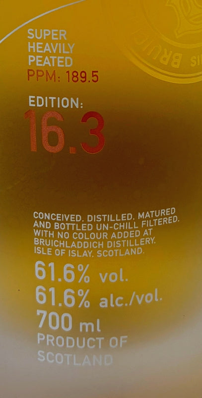 オクトモア　16.3　アイラ・バーレイ　189.5ppm　61.6度　700ml