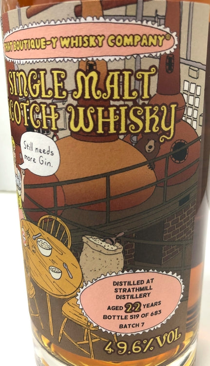 ブティックウイスキー　ストラスミル　バッチ7　22年	49.6度　500ml