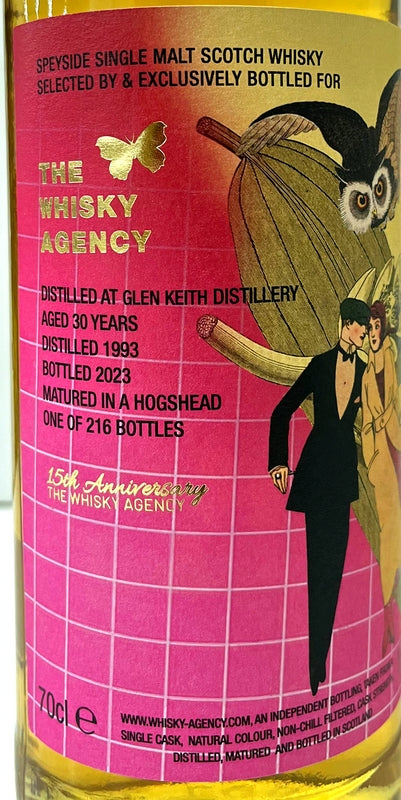 THE WHISKY AGENCY Glen Keith 1993 30yo Hogshead 51.3% 700ml