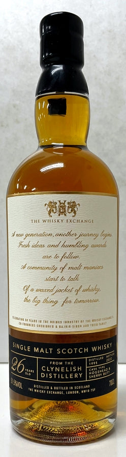 ザ・ウイスキーエクスチェンジ　50周年記念　オリジナルウイスキー　クライヌリッシュ　1995　26年　51.5度　700ml