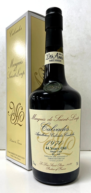 マルキ・ド・サンループ　1970　44年　51度　スリーリバース創設20周年記念　ONLY 72 BOTTLES for THREE RIVERS　700ml