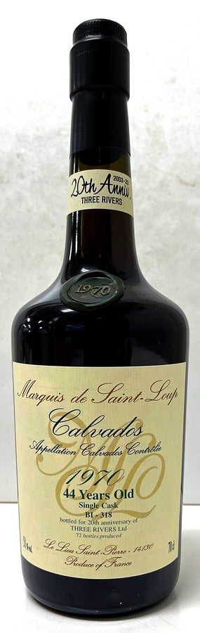 マルキ・ド・サンループ　1970　44年　51度　スリーリバース創設20周年記念　ONLY 72 BOTTLES for THREE RIVERS　700ml