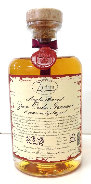ズイダム　オード　ジュネヴァ　シングルバレル　5年　38度　500ml