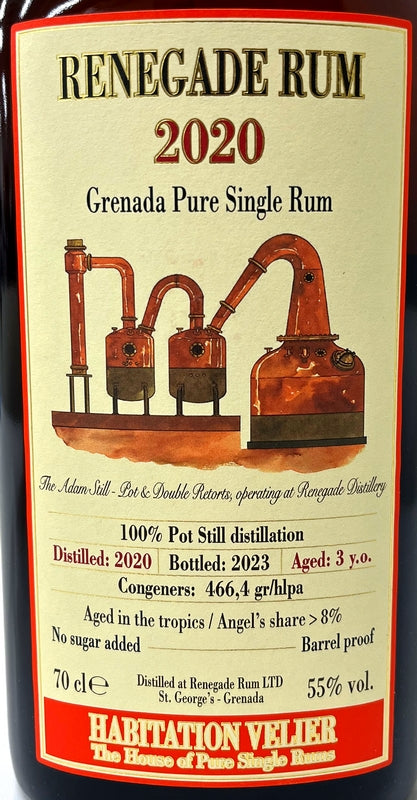 La Maison du Whisky RENEGADE 2020 3yo VELIER 55% 700ml