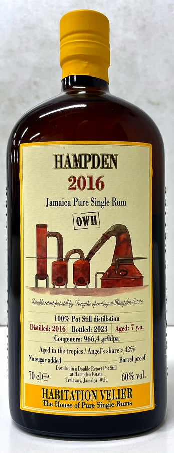 La Maison du Whisky HAMPDEN 2016 7yo VELIER 55% 700ml