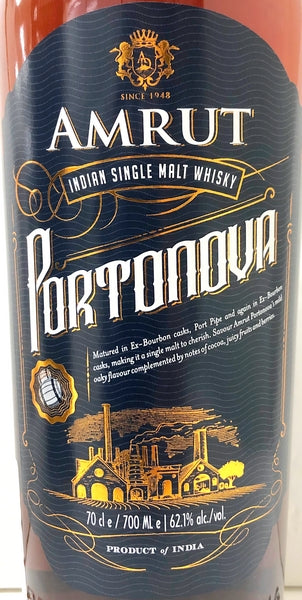 アムルット　インディアンシングルモルトウイスキー　ポートノヴァ　62.1度　700ml