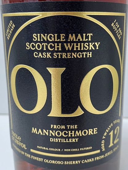 グローバルウイスキー　オロ　マノックモア　2011　12年　1st Fill Oloroso Sherry Finish Hogshead　57.3度　700ml