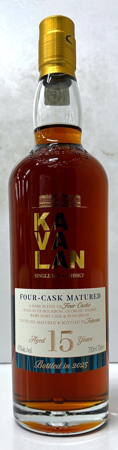 カバラン　15年　シングルモルトウイスキー　43度　700ml
