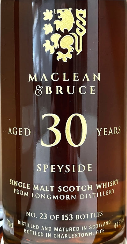 ロングモーン　1992　30年　Single Cask　for　チャールズ・マクリーン　70th Anniversary　44.6度　700ml