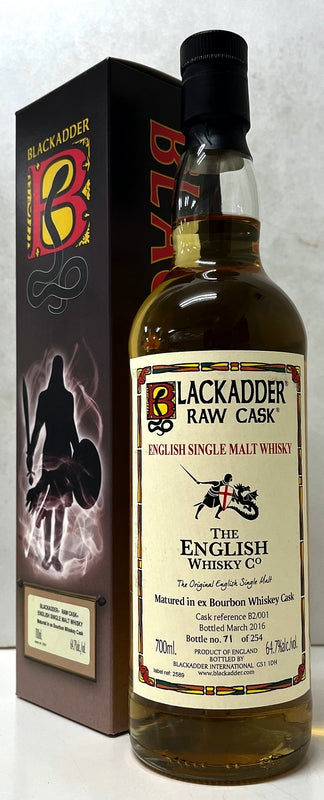 ブラックアダー　ロウカスク　イングリッシュシングルモルトウイスキー　バーボンカスク　Cask ref:B2/001　64.7度　700ml