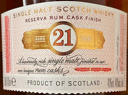 グレンフィディック　21年　グランレゼルヴァ　40度　700ml