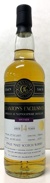 クラクストンズ　エクスクルーシブズ　マノックモア　2007　ホグスヘッド　14年　54.3度　700ml