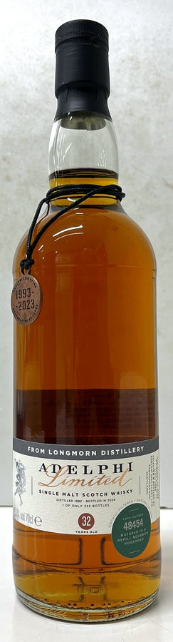 ADELPHI　Longmorn 1992　32yo　Refill Bourbon Hogshead　49.9度　700ml