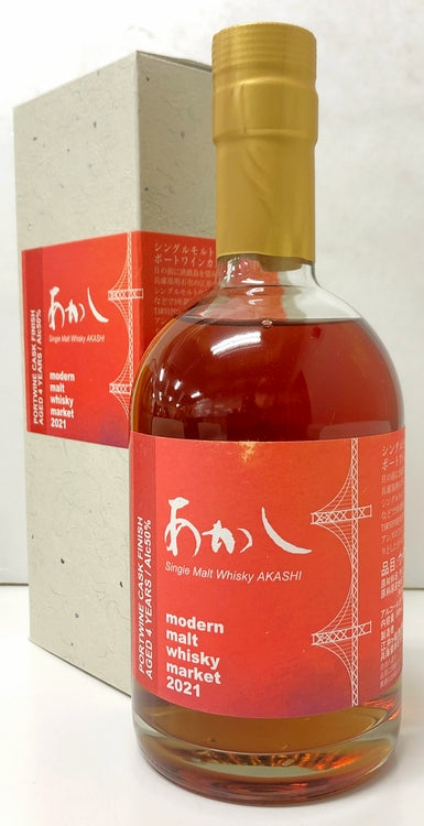 modern malt whisky market 2021　あかし　ポートワインカスク　4年　50度　500ml