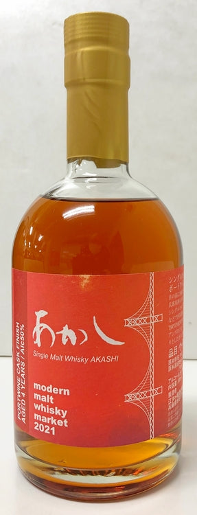 modern malt whisky market 2021　あかし　ポートワインカスク　4年　50度　500ml