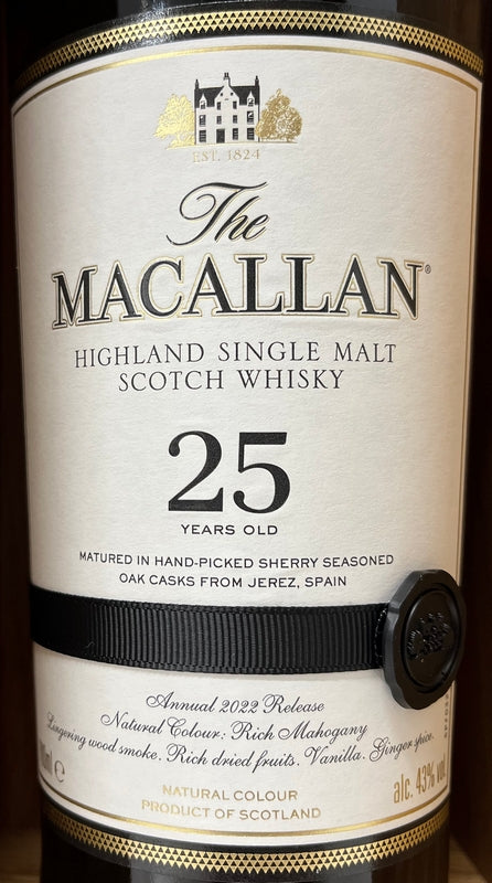 ザ・マッカラン 　25年　43度　700ml