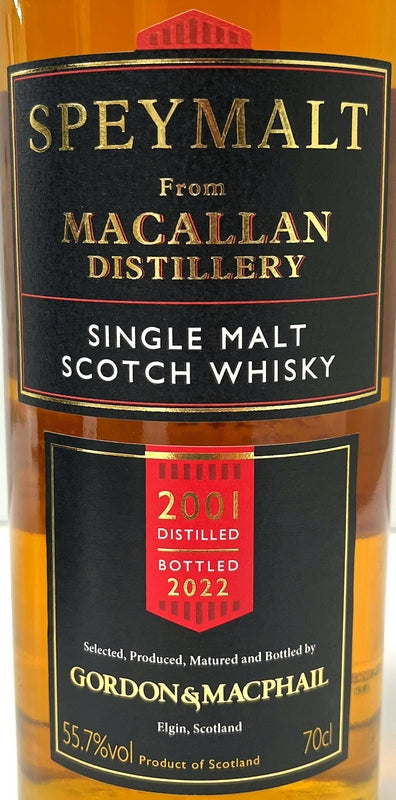 ゴードン＆マクファイル スペイモルト フロム マッカラン 2001 SINGLE CASK FOR JIS 55.7度 700ml