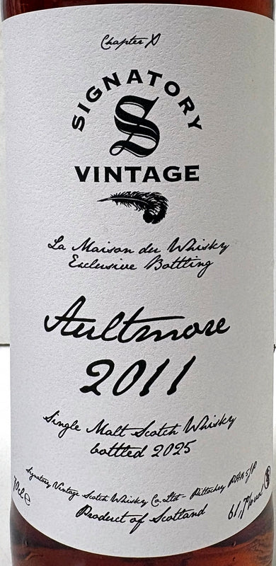 LA MAISON du WHISKY Signatory AULTMORE 2011 14yo  1st Fill Pedro Ximenez Sherry Finish  61.7% 700ml